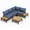 Navy, variant on ELPOSUN Patio L Shaped Conversation Sectional Sofa Set with Coffee Table, 5 Pieces Patio Furniture Seating Group with Side Table for Backyard Garden, Navy