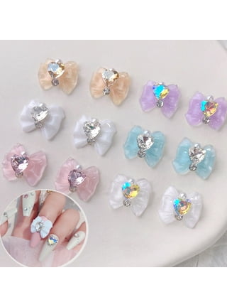 5Pcs Fashion Nail Rhinestone Multi-faceted Not Easily Deformed Glitter  Charm Nail Art Decoration for Women 