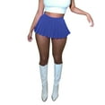 thumbnail image 3 of Baqcunre Mini Pleated Skirt Sexy Club High Elastic Tennis Skating Skirt A Line Skirt Women'S Skirts Pleated Skirt Mini Skirt Women Clothing Skirts For Women,Color Blue,Size XL, 3 of 5