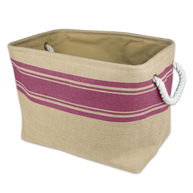 Contenedor Rectangular Mediano DII Burlap Bin Border Wine Design Imports CAMZ36604