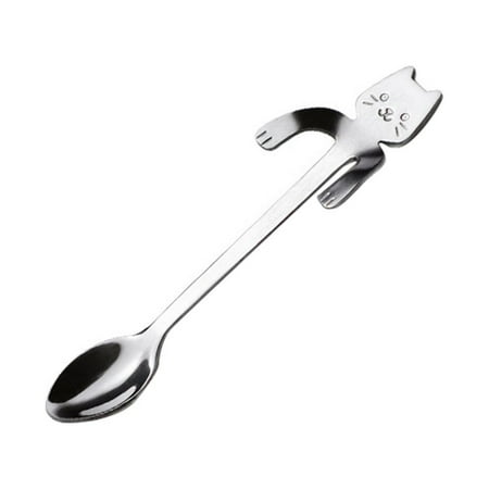

4 Pcs Mini Cat Kitty Tea Soup Dessert Seasoning Spoon