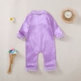 thumbnail image 5 of Tfken Girls Pajamas Jumpsuit Long Sleeve Fall Winter Comfy Casual Sleepwear Homewear Button Daily Wear Soft Loungewear Children Trendy Clothes Size 6-12 Months Purple, 5 of 9