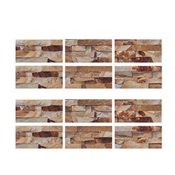 XWSHYW Pegatinas de Pared 12 Piezas de Pegatinas de Azulejos de Cristal para Pared Autoadhesivos