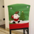 thumbnail image 2 of Cubierta de silla de Navidad Sunnimix 50 x 60cm 3D Banquete Cena Deco Claus Muñeco de nieve Alce Papá Noel, 2 of 8