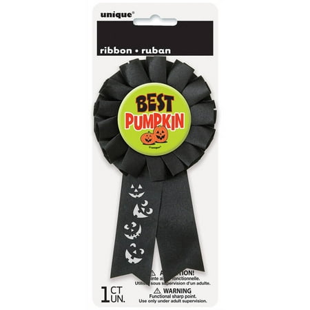 Best Pumpkin Halloween Award Ribbon (Mardi Gras Best Boobs)