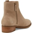 thumbnail image 5 of Cole Haan Leigh Dark Latte Suede Stacked Heel Almond Toe Fashion Ankle Booties (Dark Latte Suede, 11), 5 of 5