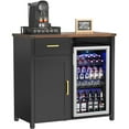 thumbnail image 7 of Coffee Bar with Mini Fridge Space, Mini Fridge Cabinet Stand for Dorm, Kitchen or Office, 7 of 7