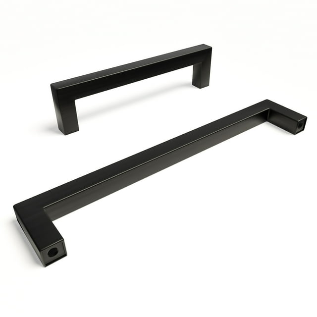 Matte Black Cabinet Handles 45 Pack Stainless Steel Drawer Hardware 6 5/16'' Center to Center