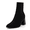 Black, variant on Sterling Ankle Boots for Women | Stretch Knit Slip on Boots with Genuine Leather Heel and Memory Foam Padding | Stylish 2.75 Inch Block Heel Boots with Wide Widths Available