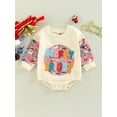 thumbnail image 2 of TSEXIEFOOFU Baby Girls Boys Christmas Romper Infant Round Neck Long Sleeve Christmas Tree Letter Santa Print Jumpsuits Bodysuits, 2 of 7