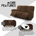 ULTICOR Velvet 3Seat Living Room Sofa Cover, Stretch Recliner