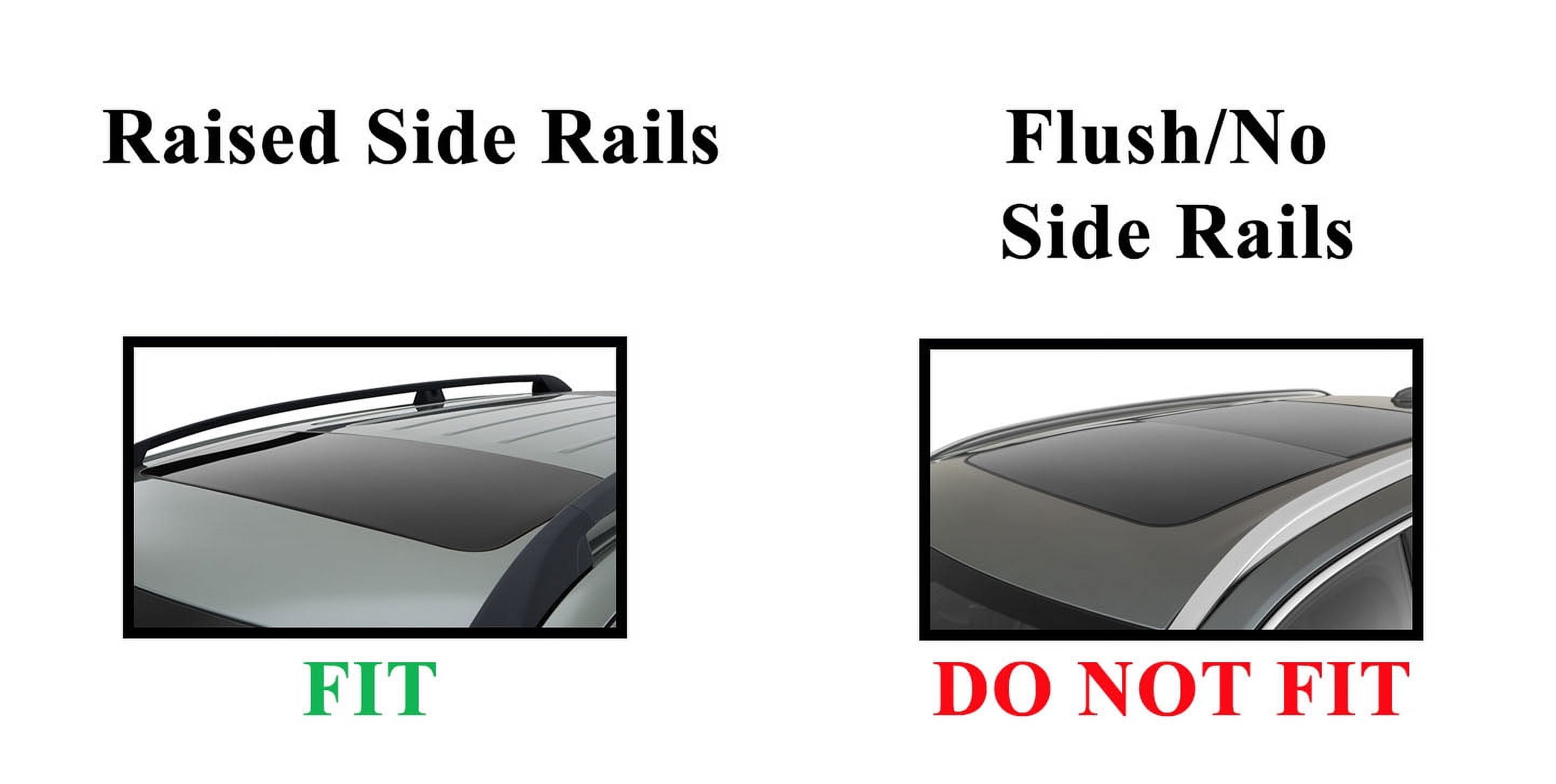 BRIGHTLINES 53" All Black Universal Crossbars Roof Racks Compatible with Raised Roof Side Rails for Kayak Luggage Ski Bike Carrier, a Set of 2