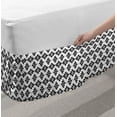 thumbnail image 2 of Tribal Bed Skirt, Monochrome Arrangement with Aztec Motif Native Folk Culture Vintage Pattern, Elastic Bedskirt Dust Ruffle Wrap Around for Bedding Decor, 4 Sizes, Black and White, by Ambesonne, 2 of 2