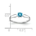 thumbnail image 2 of Primal Gold 14 Karat White Gold 4mm Blue Topaz Ring, 2 of 3