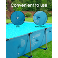 Naipo 10 ft Swimming Pool Above Ground Outdoor Rectangular Frame Pools Blue Family Outdoor Use  Pump NOT Included