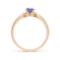 thumbnail image 2 of ANGARA Natural Solitaire Round Tanzanite Tapered Shank Ring in 14K Rose Gold for Women (Size-5mm) | December Birthstone, Birthday, Anniversary, Jewelry Gift for Women | Natural Tanzanite Ring, 2 of 9