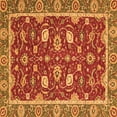 thumbnail image 1 of Ahgly Company Indoor Square Oriental Orange Modern Area Rugs, 4' Square, 1 of 4