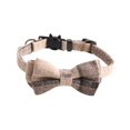 thumbnail image 4 of GROWTH TANK with Bowknot Plaid Pattern Adjustable Buckle Dog Collars Dog Neck Jewelry A, 4 of 9