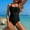 Black, variant on Aobny Beach Vacation Swimwear for Women Long Torso Blue Women's Swimsuits Tummy Control Bikini Monokini Swimsuits