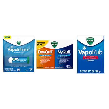 the feel better bundle vicks dayquil nyquil vaporub vapoinhaler