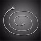 thumbnail image 5 of Cadena de plata de ley 925 de 1MM, collar de plata a la moda, cadena de serpiente de alta calidad para hombres y mujeres, 5 of 5