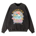 thumbnail image 2 of Sudadera con capucha vintage desgastada lavada Sunshine California On The Beach para hombre, sudadera de hip hop, sudadera de moda con capucha de algodón de gran tamaño, 2 of 5