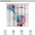 thumbnail image 6 of Abstract Marble Shower Curtain Purple and Turquoise Watercolor Pattern for Modern Luxury Bathroom Waterproof Polyester Durable Fabric Shower Curtain Sets with 6 Hooks, 36x72 Inch, 6 of 6