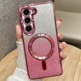 thumbnail image 4 of Gradient Glitter  [Compatible with MagSafe Wireless Charging] TPU Case Compatible with Samsung Galaxy Case (Galaxy S22 Ultra,Pink), 4 of 7