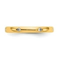 thumbnail image 3 of 14K Yellow Gold Ring Band Eternity Diamond Round 1 10CT Polished Bezel Set , Size 9, 3 of 5