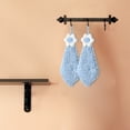 thumbnail image 3 of HaoXun Floral Design Hanging Hand Towel Made from Snow Fiber - Soft and Absorbent with Convenient Hanging Loop for Bathroom Kitchen Home Use Decorative Hand Towel, 3 of 3