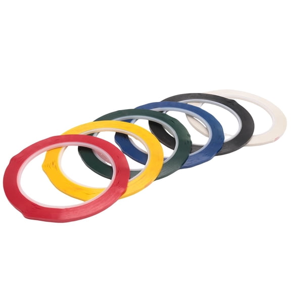 6 Rolls 1/8 Whiteboard Tape Thin White Board Lines Pinstripe Dry Erase Art Electrical Tape, 108 Feet Per Roll