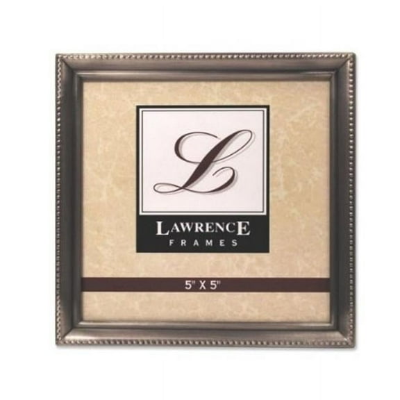 Lawrence Frames  Lawrence Frames Antique Pewter 5x5 Picture Frame - Bead Border Design