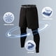 thumbnail image 2 of Pantalones para correr 2 en 1 para hombre, bolsillos en la cintura elástica, mallas elásticas que ab Abanopi Pantalones deportivos, 2 of 7