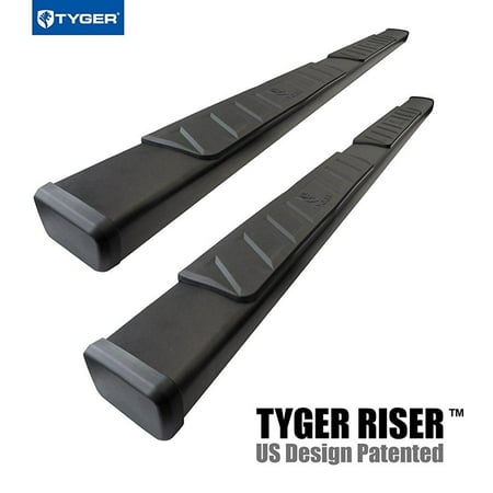 TYGER RISER 4inch Black Side Step Nerf Bars Fit 09-18 Dodge Ram 1500 Crew Cab 2009 2010 2011 2012 2013 2014 2015 2016 2017 2018