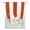 Burnt Orange, variant on Cream Striped Tie Up Curtains for Kitchen Windows,Adjustable Rod Pocket Valance 63 Inch Long, Vertical Stripe Boho Minimalist Country Window Treatment Balloon Roman Blind Shade, 42" x 63"