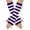 Purple, variant on Women Striped Arm Warmers Winter Long Fingerless Gloves Thumbhole Warm Driving Arm Sleeve Mittens