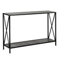 thumbnail image 5 of GZXS 43.3 Inch Console Table, 2-Tier Entryway Table with Open Shelf, Narrow Sofa Table with Metal Frame for Foyer, Hallway, Corridor, Living Room, Black, 5 of 6