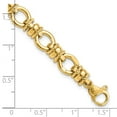 thumbnail image 3 of 14k Yellow Gold Bracelet Fancy Link, Other 8 mm 7.75 in Polished and Textured Link, 3 of 4