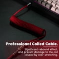 thumbnail image 4 of Cable electrónico EPOMAKER Mix de TPU tipo C en espiral de 1,8 m, rojo, 4 of 9