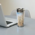 thumbnail image 2 of Footprints in the Sand Poem 16 Oz. Stainless Steel Insulated Travel Mug with Lid, 2 of 3