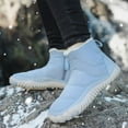 thumbnail image 7 of Unisex Cotton Boots Plus Velvet Warm And Waterproof Five-finger Snow Boots Outdoor Non-slip Hiking Boots Minimalist Cotton Boots (pink,36), 7 of 7