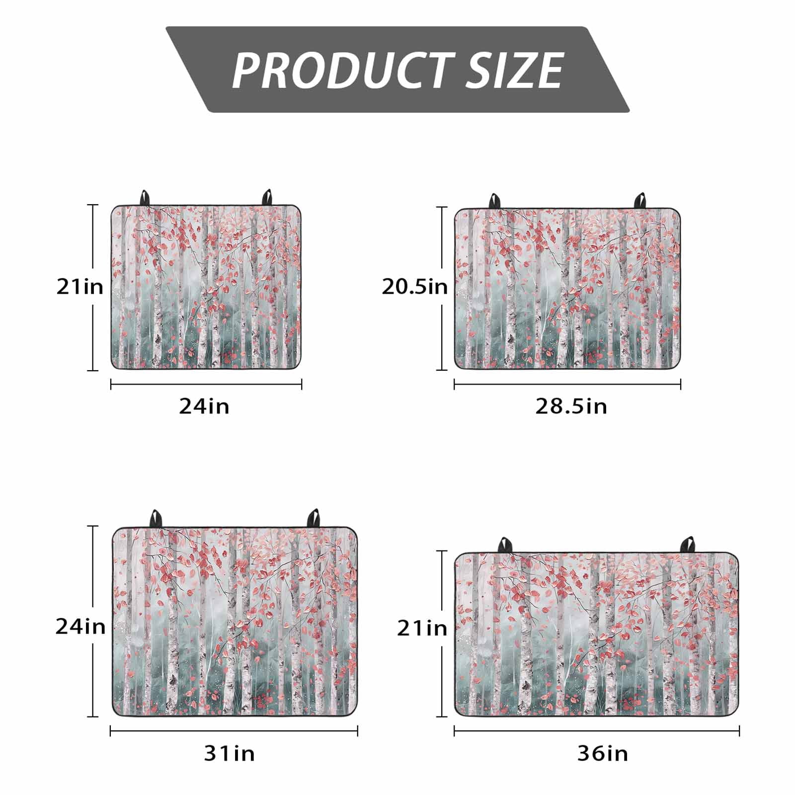 Pink Teal Forest Stove Top Cover for Electric Stove, Heat-proof & Non Slip Glass Top Stove Cover Protector, Modern Oil Painting Art Kitchen Flat Cooktop Rubber Mat 31x24 Inches