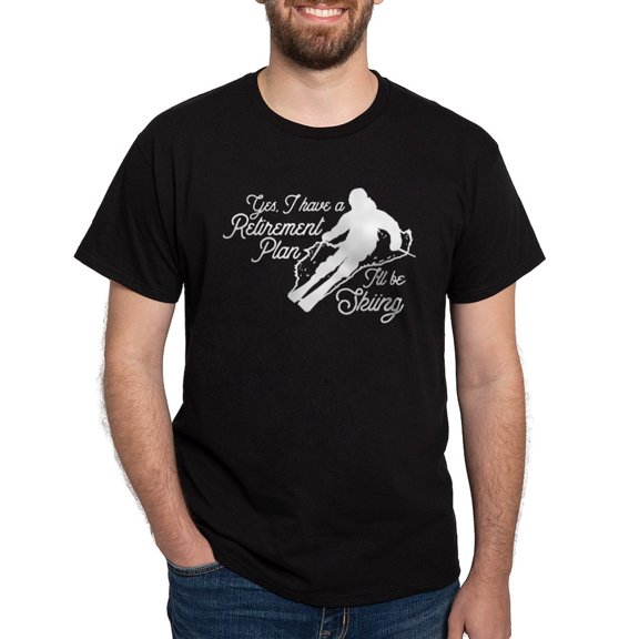CafePress - Skiing Retirement Plan Dark T Shirt - Men's Classic Graphic Cotton T-Shirt