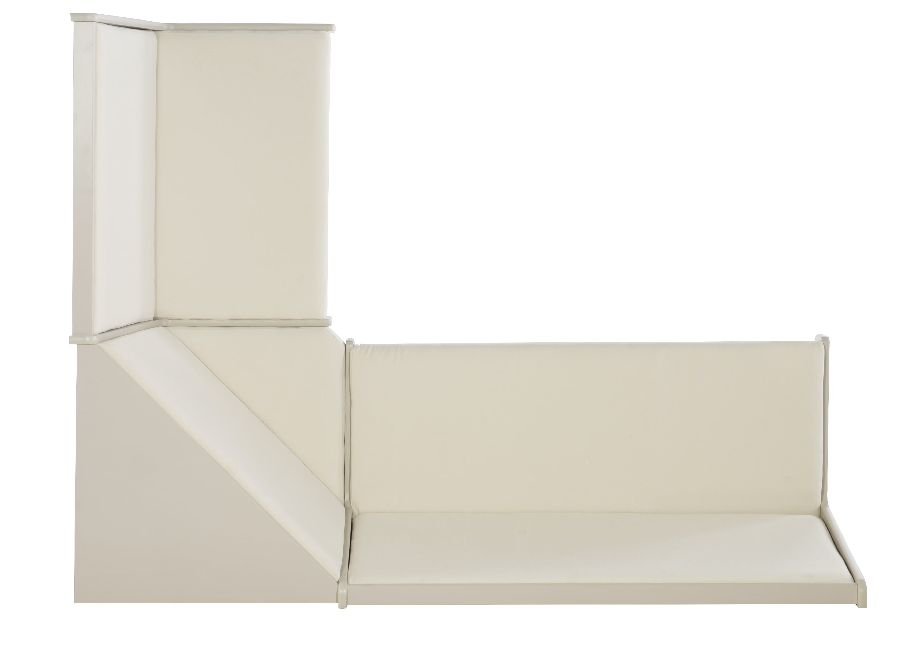 Linon Sasha 3-Piece Farmhouse Indoor Corner Dining Nook, Gray/White