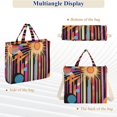 thumbnail image 6 of FORMRS Womens Corduroy Tote Bag Crossbody Shoulder Handbag with Pocket, Futuristic Sun, 6 of 7