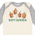 thumbnail image 4 of Inktastic Happy Hanukkah with Cute Dreidels Boys or Girls Long Sleeve Baby Bodysuit, 4 of 5