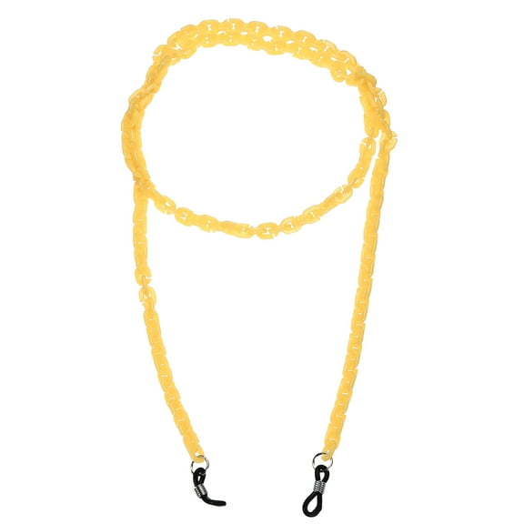 Uxcell Eyeglass Chains for Women, Resin Eyeglass Holder Chains Adjustable Sunglasses Lanyards Holder Anti-Lost Strap for Glasses Sunglasses, Lemon Yellow