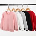 thumbnail image 5 of Esaierr Toddler Baby Cotton Sweatshirt Undershirt，little Boys Girls Undershirt Kids Solid Crewneck Pullover T-Shirt, 5 of 6