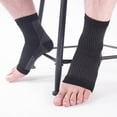thumbnail image 3 of Workhe 1 Pair Compression Ankle Supports Nylon Compression Open Toe Socks Leg Calf Ankle Sleeve Brace, S/M, 3 of 9