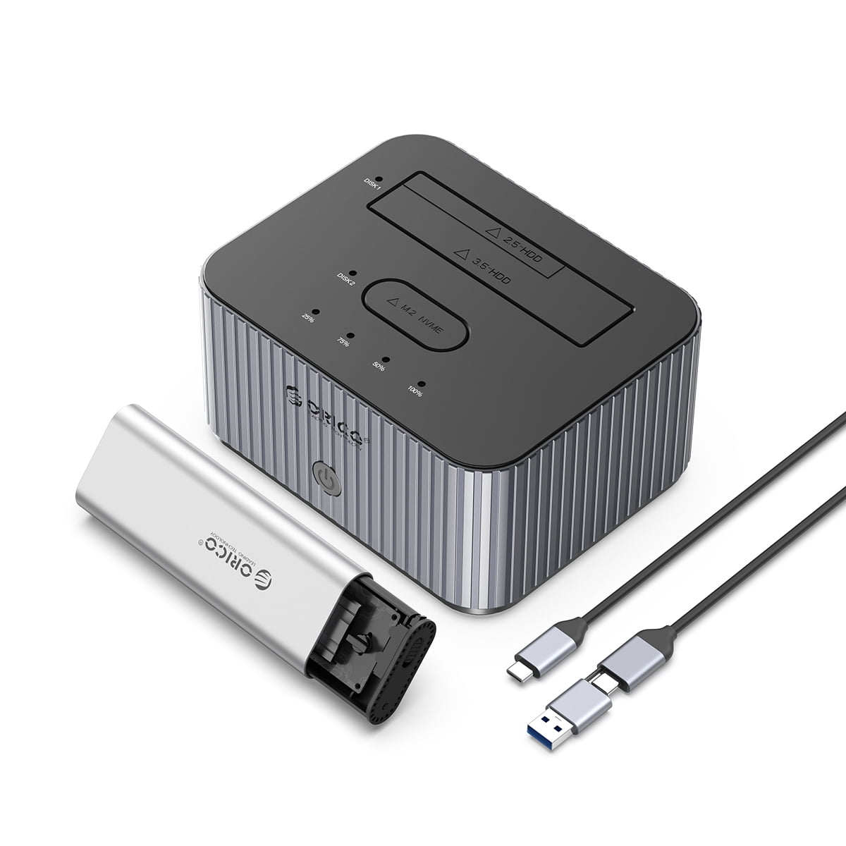 ORICO M.2 NVMe SATA SSD Enclosure Docking Station 10Gbps External SSD Enclosure for Office & Personal Users (IT18C3)